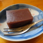 とんかつと和食 わかさ - 甘味の水羊羹はいつも一緒