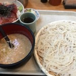 稲庭うどん　七蔵特製スープつけ麺　＋　ミニ丼ぶりのセット