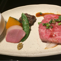 焼肉専科 肉の切り方 日本橋本店 - 先付け