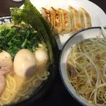 大黒家 - 味玉ラーメン(醤油)+ほうれん草増し+ネギ増し