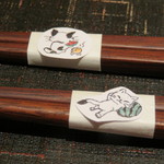 神保町 傳 - 箸の包み紙（すいか猫）
      