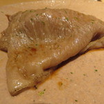 神保町 傳 - サーロインと焼き茄子 大根おろし