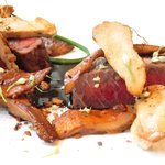 プレヴナンス - ランチコース 6000円 の熊本県産あか牛 天然きのこ