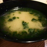 炭と地酒とたしなみワイン Kai本店 醸す - ●青さ海苔の味噌汁。抜群！