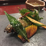 滋味 康月 - 2015年8月
      ■ 風（Lunch）5,400円
      ＊ 八寸
      ＊ 白味噌
      ＊ 温物
      ＊ お造り
      ＊ 焼物（魚）
      ＊ 焼物（肉）
      ＊ 揚物
      ＊ ご飯
      ＊ 香物
      ＊ デザート
      ＊ 煎り番茶orエスプレッソ
      