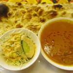 ラジャーインドレストラン - 「ちゅらグルメ ランチマップ」利用で「ナスとチキンのカレー」