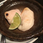 Gempin Namba Fugu Unagi Kani Ryouri - 別注文の白子の塩焼き。
