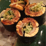 すしくり田 - 穴子と玉子巻いてもらったおつまみ♡