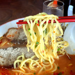 大康ラーメン - 麺はこんな感じ