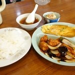 中国料理さと - 2015年7月　鳥甘酢定食【750円】