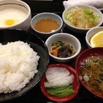 信州健康ランド お食事処 - とろろみそ味定食(税別800円)