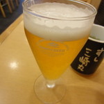 すし三崎丸 - グラスビール（270円＋税）