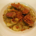 ポエシア - 仔羊のグリルと三重県産ムール貝ペーストのオレキエッテ