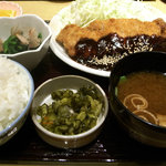 Nagoyaarimatsuunasaku - みそかつ御膳　1280円