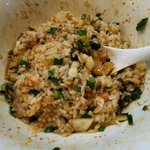 野菜が美味しい鶏豚ラーメン まる重 - 追い飯：100円も最高に旨い！！