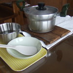 朱鞠内湖そばの花 - 朝食