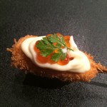 串乃家 - 料理写真:サーモン♪親子串〜いくらをトッピング