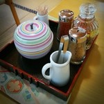 ゆったり　あけもどろ - テーブルのセットです。なんか好きです。