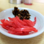ちゃんぽん長崎家 - 薬味　紅生姜　辛子高菜