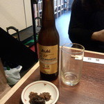 ビール（小瓶）＋かぶとと肝の佃煮