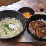 風遊斎 - アブナン丼定食（1000円）です。2015年7月