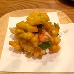 酒亭　間 - とうもろこしのかき揚げ