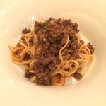 エゾヒグマのラグーソース手打ちパスタタリオリーニ