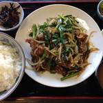 味へい - レバニラ定食¥800