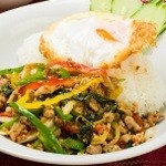 Gapao rice cut chicken/minced pork