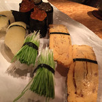 Wasabi - 寿司の単品  芽ネギ、玉子、いくら、蟹味噌、数の子