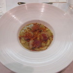 ポエシア - 子羊のグリルトムール貝ペーストのパスタ