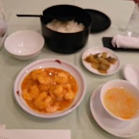 後楽園飯店 - 平日限定ランチセット(エビチリ全体写真）2015.09.02