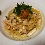 小料理屋ぎらばり - 松茸と甘エビのスパゲッティー