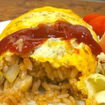 オムライス 断面