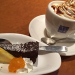 草木万里野 - ミニデザートと黒糖カフェラテ