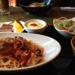 草木万里野 - パスタのセット