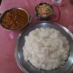 RAJ - 野菜カレーセットベリーホットライス大盛り。