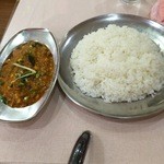 RAJ - エビカレーセットベリーホットライス大盛り。