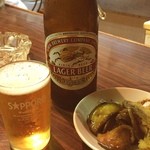 香食楽 - おビールとおばんざい(する天とナスの辣油炒め)