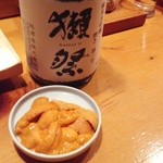 春寿司 - ウニをつまみに獺祭二割三分