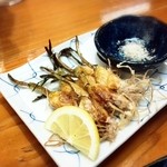 居酒屋又兵衛 - ひげにんにくの唐揚げ（9月初旬）