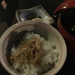41507891 - 食事…ジャコご飯&味噌汁