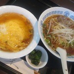 故郷料理 上海閣 - ラーメン＋天津飯セット￥890円