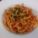 ヴィア トスカネッラ - 鶏挽肉とキノコのトマトソース　スパッカテッレ（2015.8）