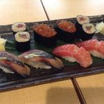 俺のやきとり - にぎり寿司三貫