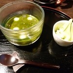 深緑茶房 - 冷茶ぜんざい