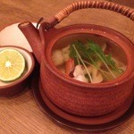 まつぼっくり - H.27.9.3.夜 松茸とハモの土瓶蒸し 1,000円