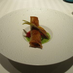 オマージュ - 鮎の揚げ春巻き風