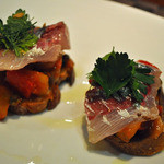 クッチーナ イタリアーナ ガッルーラ - 師崎産 「真あじ」とカポナータのブルスケッタ