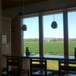 ほくほく庵 - 店内から農園の眺望が最高！